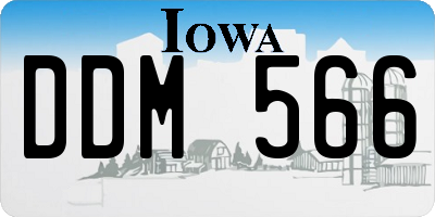 IA license plate DDM566