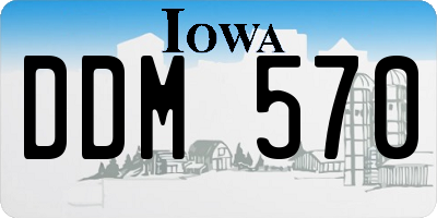IA license plate DDM570