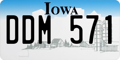 IA license plate DDM571