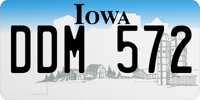 IA license plate DDM572