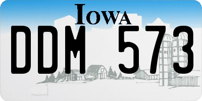 IA license plate DDM573