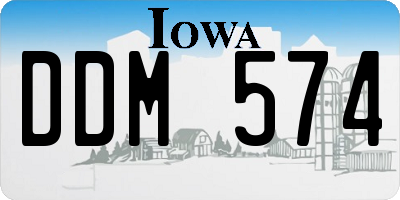 IA license plate DDM574