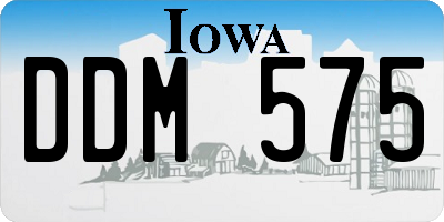 IA license plate DDM575