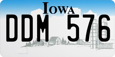 IA license plate DDM576