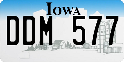 IA license plate DDM577