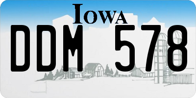 IA license plate DDM578