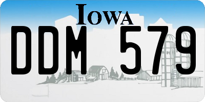 IA license plate DDM579