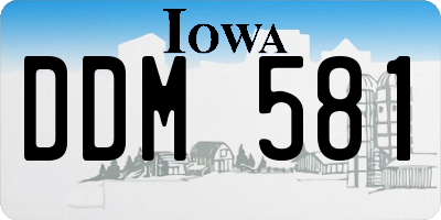 IA license plate DDM581
