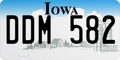 IA license plate DDM582