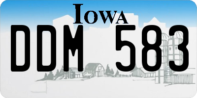 IA license plate DDM583