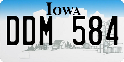 IA license plate DDM584
