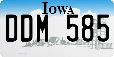 IA license plate DDM585