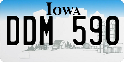 IA license plate DDM590