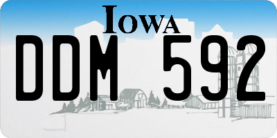 IA license plate DDM592