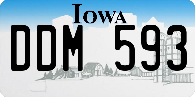 IA license plate DDM593