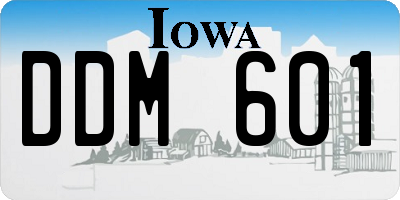 IA license plate DDM601