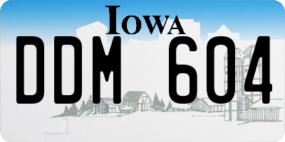 IA license plate DDM604