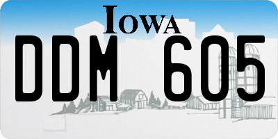 IA license plate DDM605