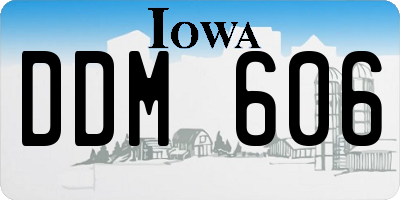 IA license plate DDM606