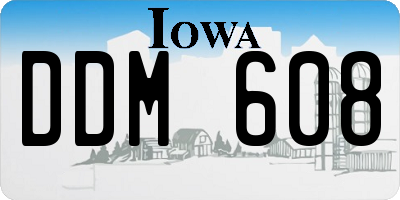 IA license plate DDM608