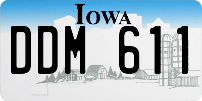 IA license plate DDM611