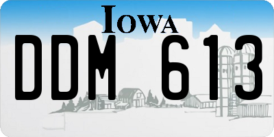 IA license plate DDM613