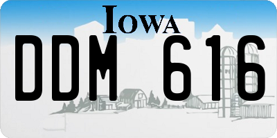 IA license plate DDM616