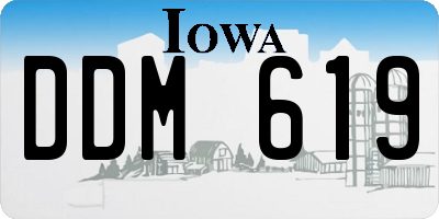 IA license plate DDM619