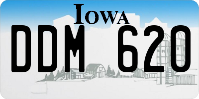 IA license plate DDM620
