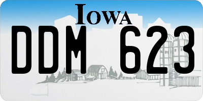 IA license plate DDM623