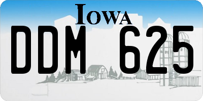 IA license plate DDM625