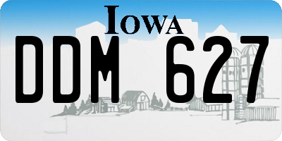 IA license plate DDM627