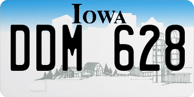 IA license plate DDM628