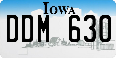 IA license plate DDM630