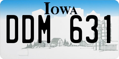 IA license plate DDM631