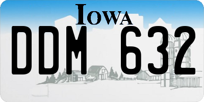IA license plate DDM632