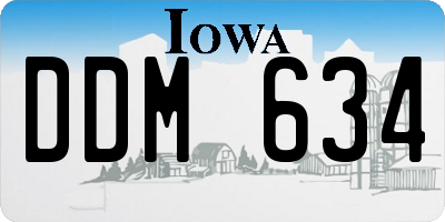 IA license plate DDM634
