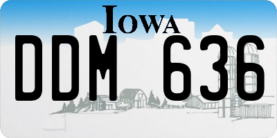 IA license plate DDM636