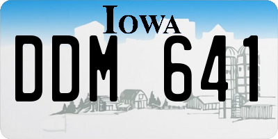 IA license plate DDM641