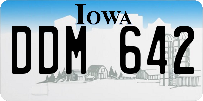 IA license plate DDM642
