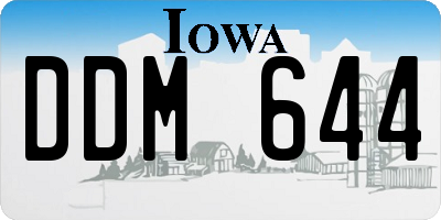 IA license plate DDM644