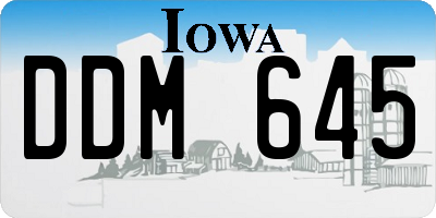 IA license plate DDM645