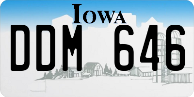 IA license plate DDM646