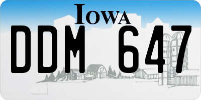 IA license plate DDM647