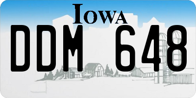 IA license plate DDM648