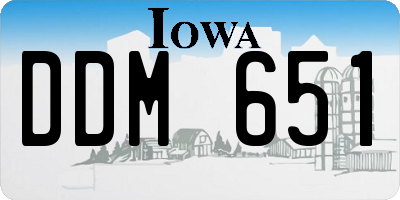 IA license plate DDM651