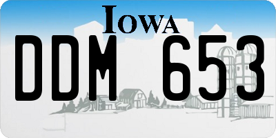 IA license plate DDM653