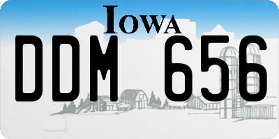 IA license plate DDM656