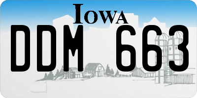 IA license plate DDM663