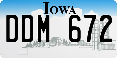 IA license plate DDM672
